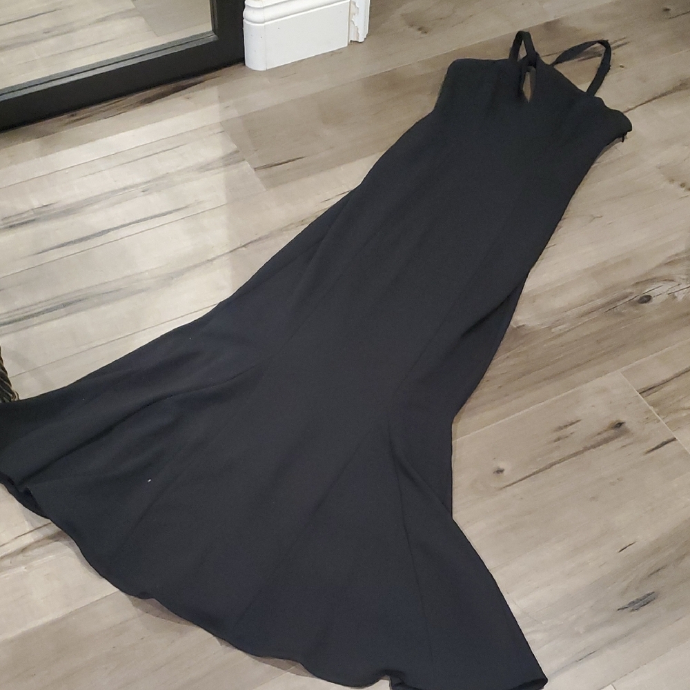 Dress the Population Elegant Black Backless Dress